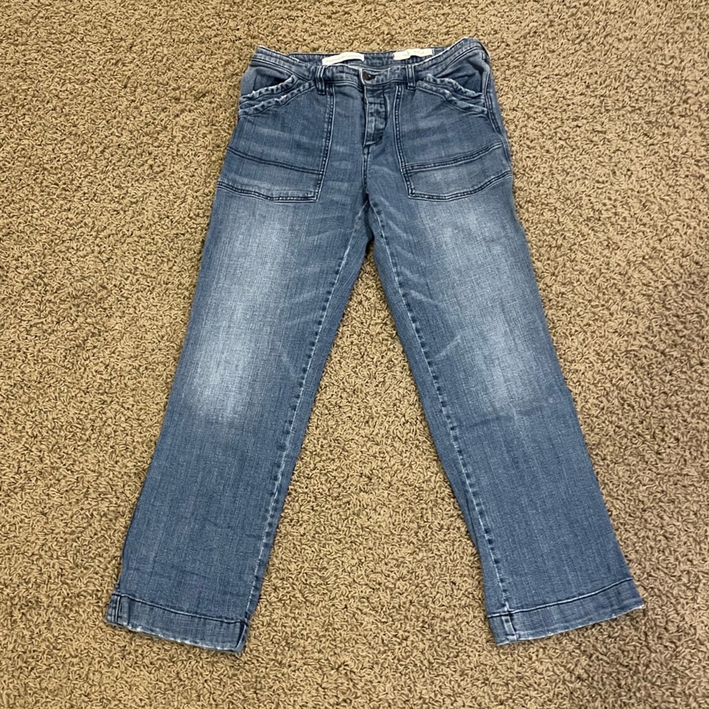 Blue Pilcro Cargo Jeans with Button Fly